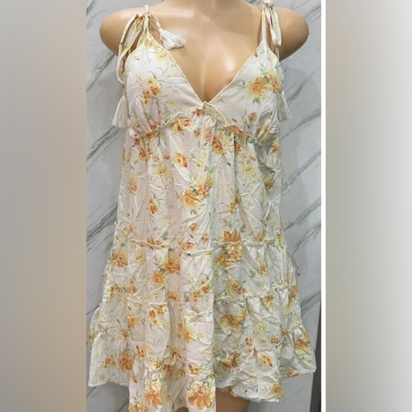 NWT No Comment NY•LA Boutique Floral Sundress slip-on size medium - Picture 3 of 14